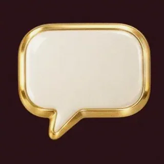 Gold speech bubble — Vincispin