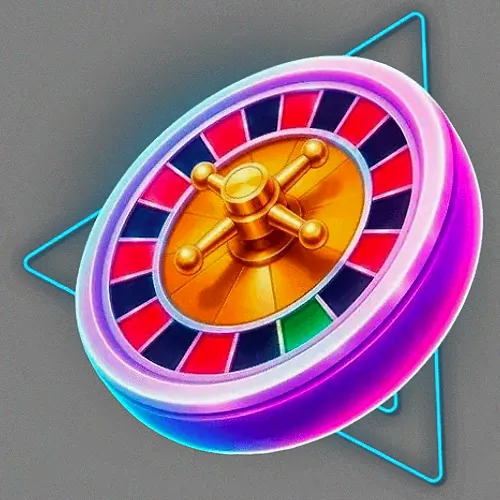Neon roulette wheel
