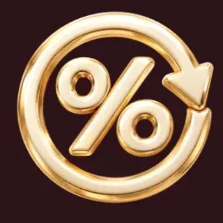 Gold percent symbol — Vincispin