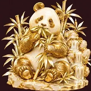 Panda eating bamboo — Vincispin